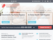 Tablet Screenshot of houstonhospices.com